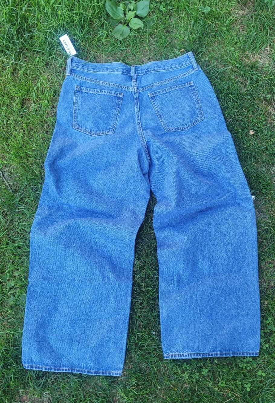 Old Navy Jeans Size 10 Wow Baggy Wide Leg Mid Rise New - Picture 10 of 10